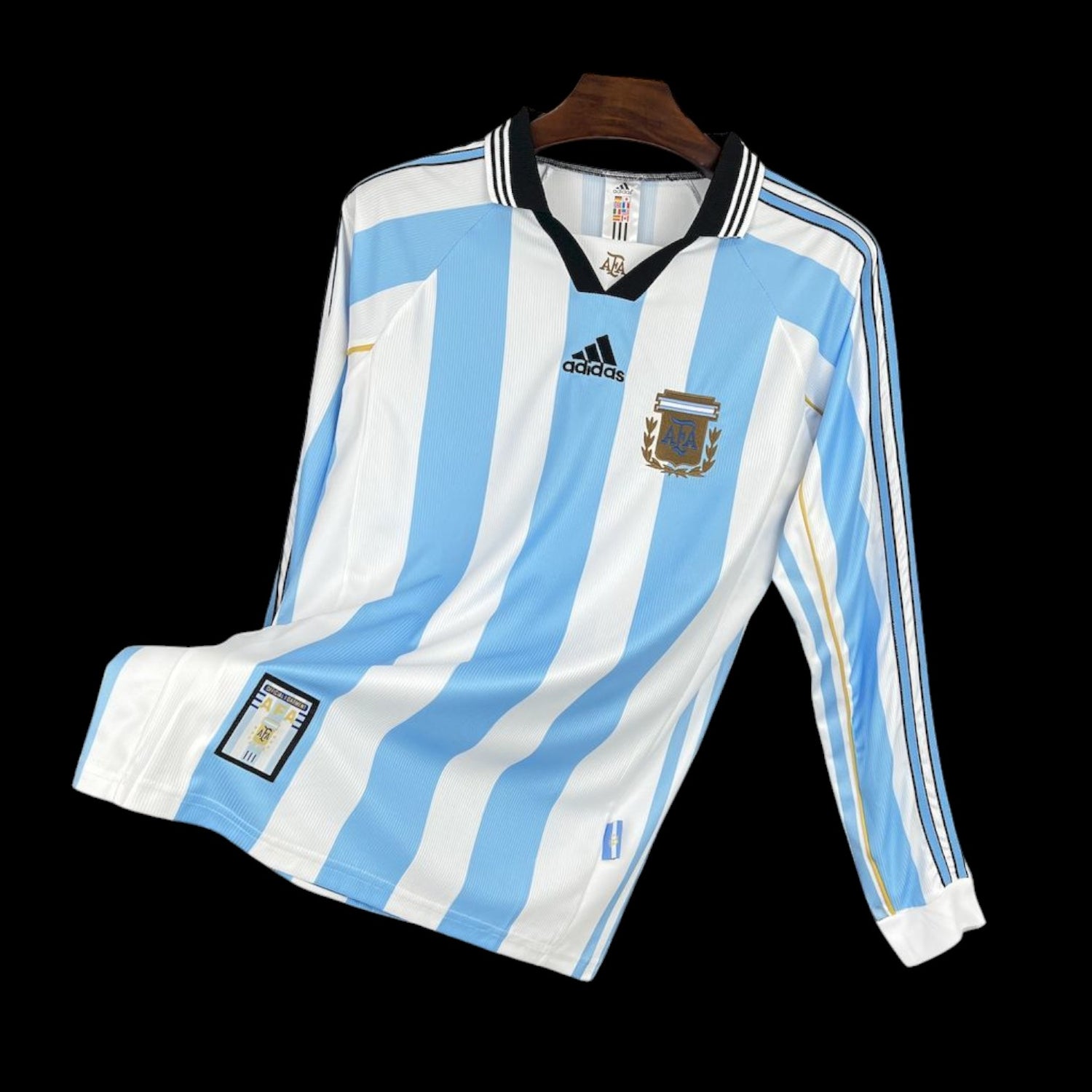 Argentine Maillot Domicile Rétro Manches Longues 1998