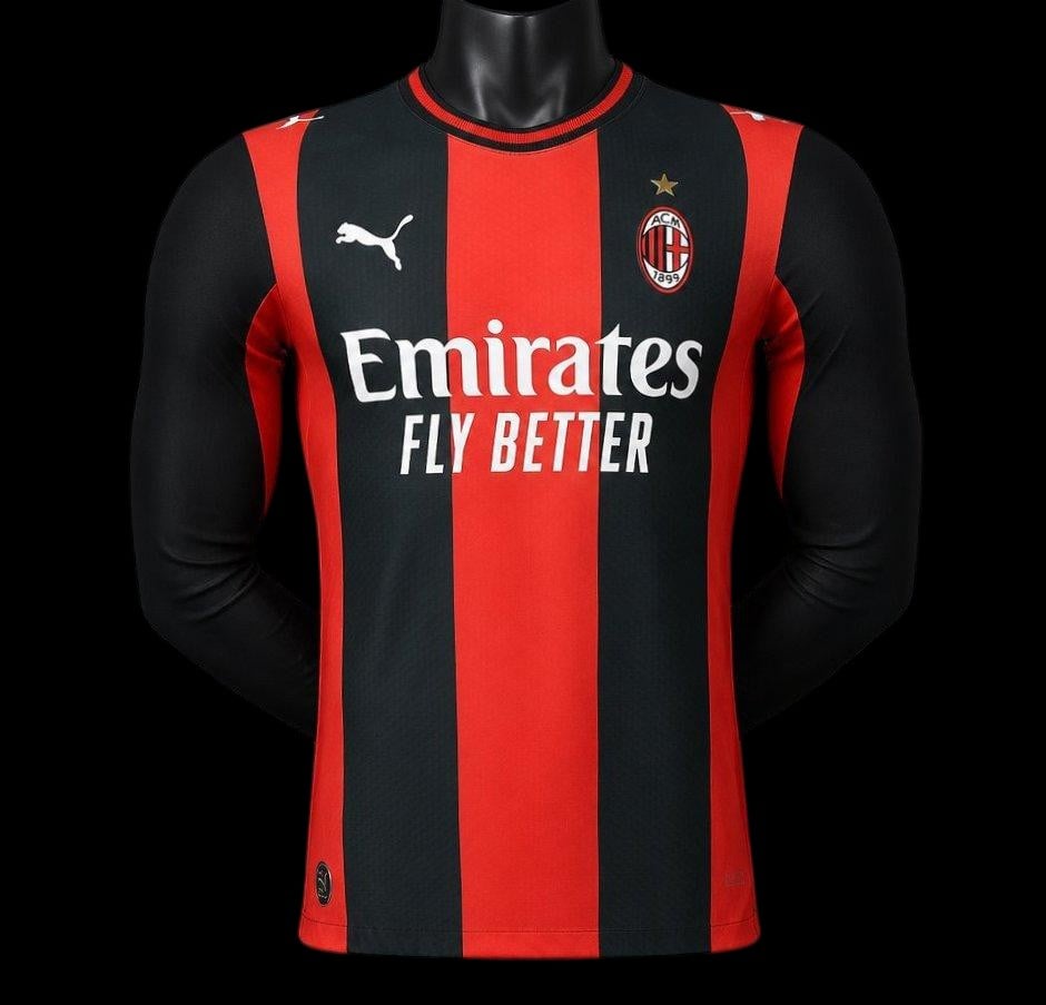 Milan AC Maillot Manches Longues Domicile 26/27 - Version Player